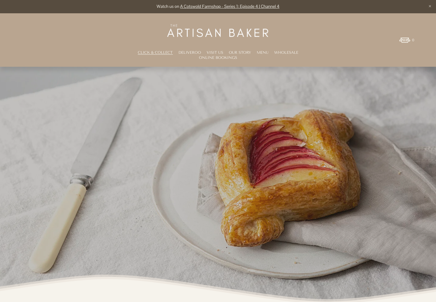 The Artisan Baker click-and-collect shop