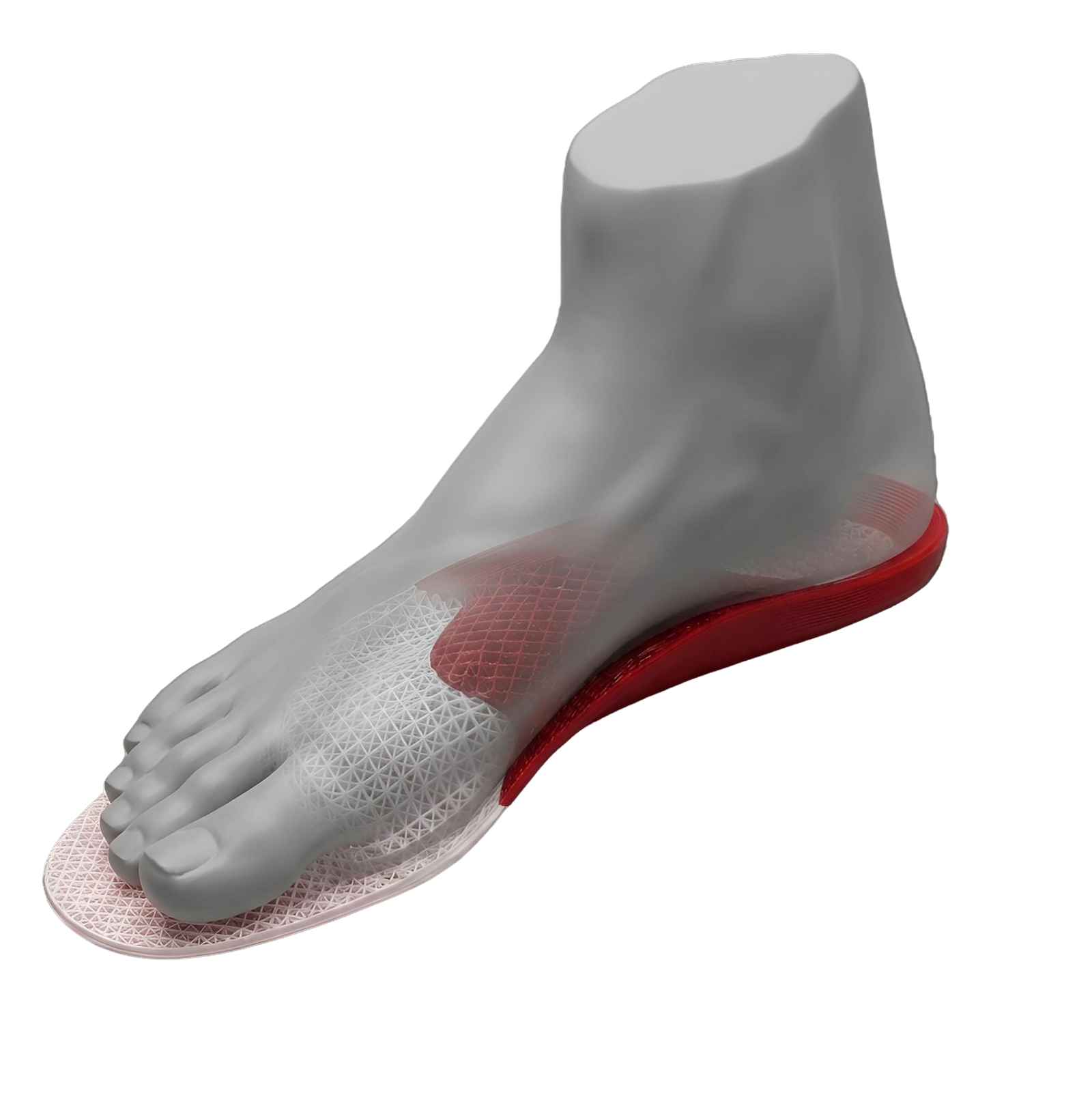 WearSun custom insole support-zone visualisation